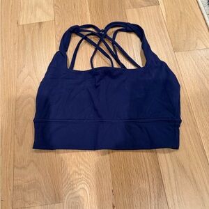 Women's Buffbunny  Navy Blue Strappy Sports Bra